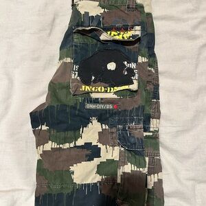 Camouflage Cargo Pants with Skull Patch